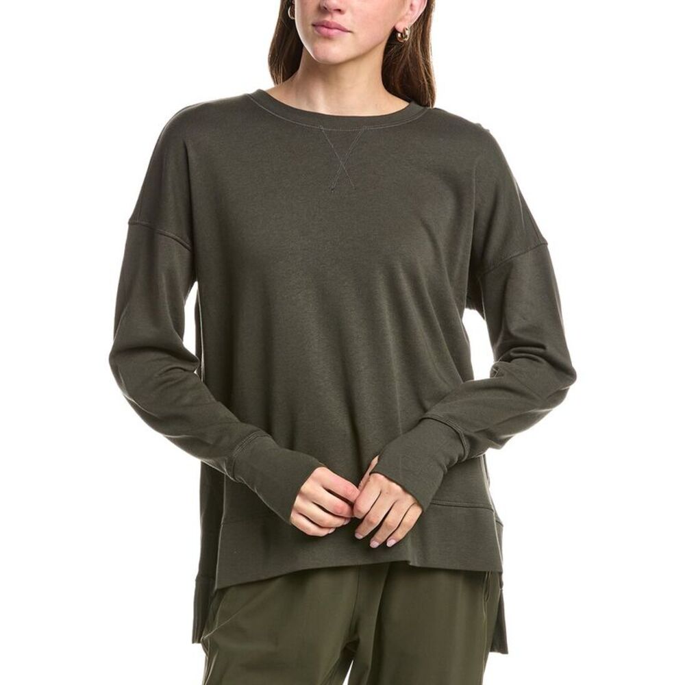 Sweaty Betty Womens  After Class Longline Sweatshirt, Green